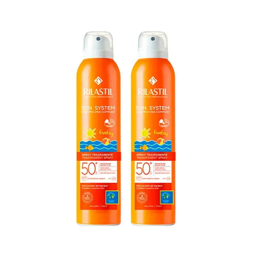 Spray solaire bébé Rilastil Système Transparent Duplo 2 x 200 ml