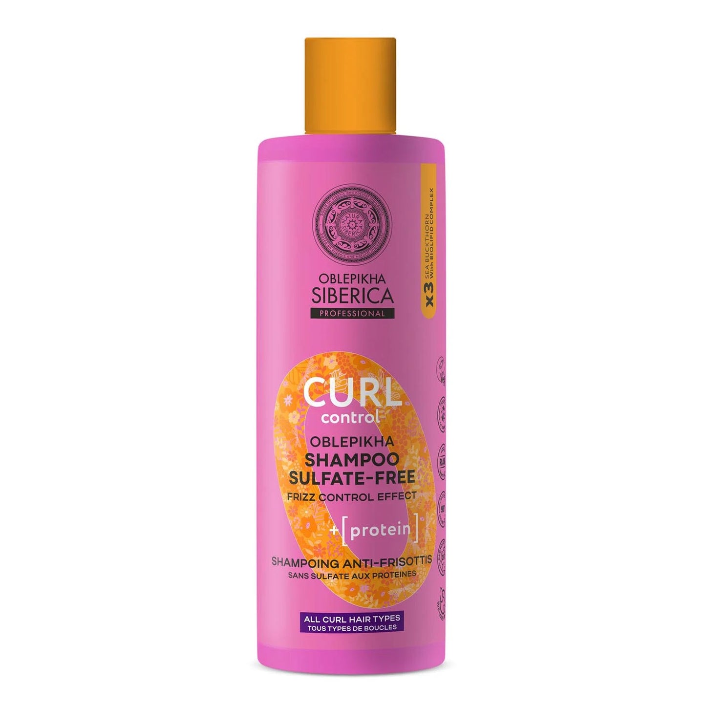 Natura Siberica Oblepikha Curl Protein Champu Sin Sulfatos 400 ml