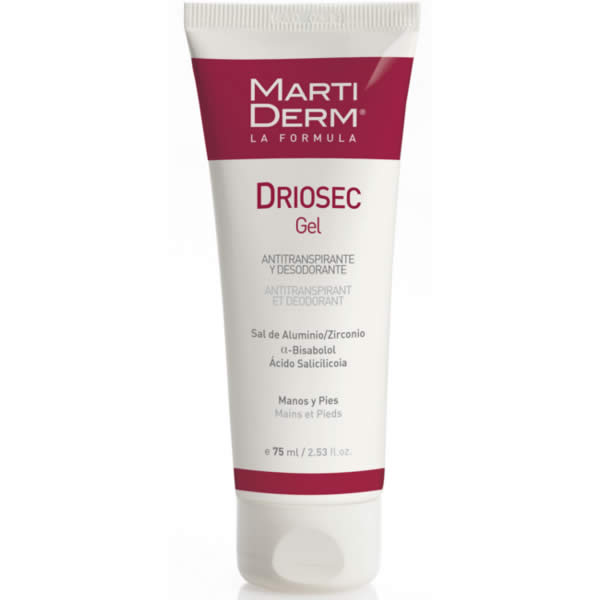 Déodorant gel Martiderm Driosec pour les mains et les pieds 75 ml