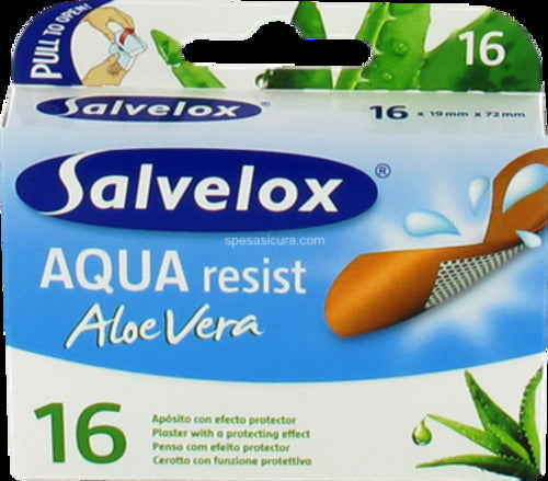 Salvelox Aqua Resist Aloe Vera Adhesive Dressing 16 Uts