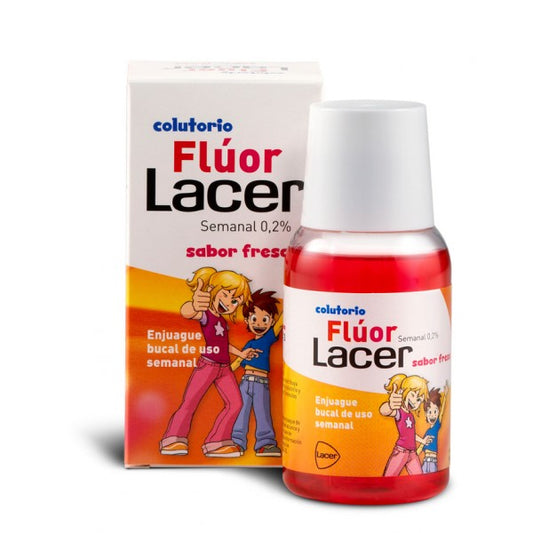 Bain de bouche Lacer Fluoride 0,2 Fraise 100 ml