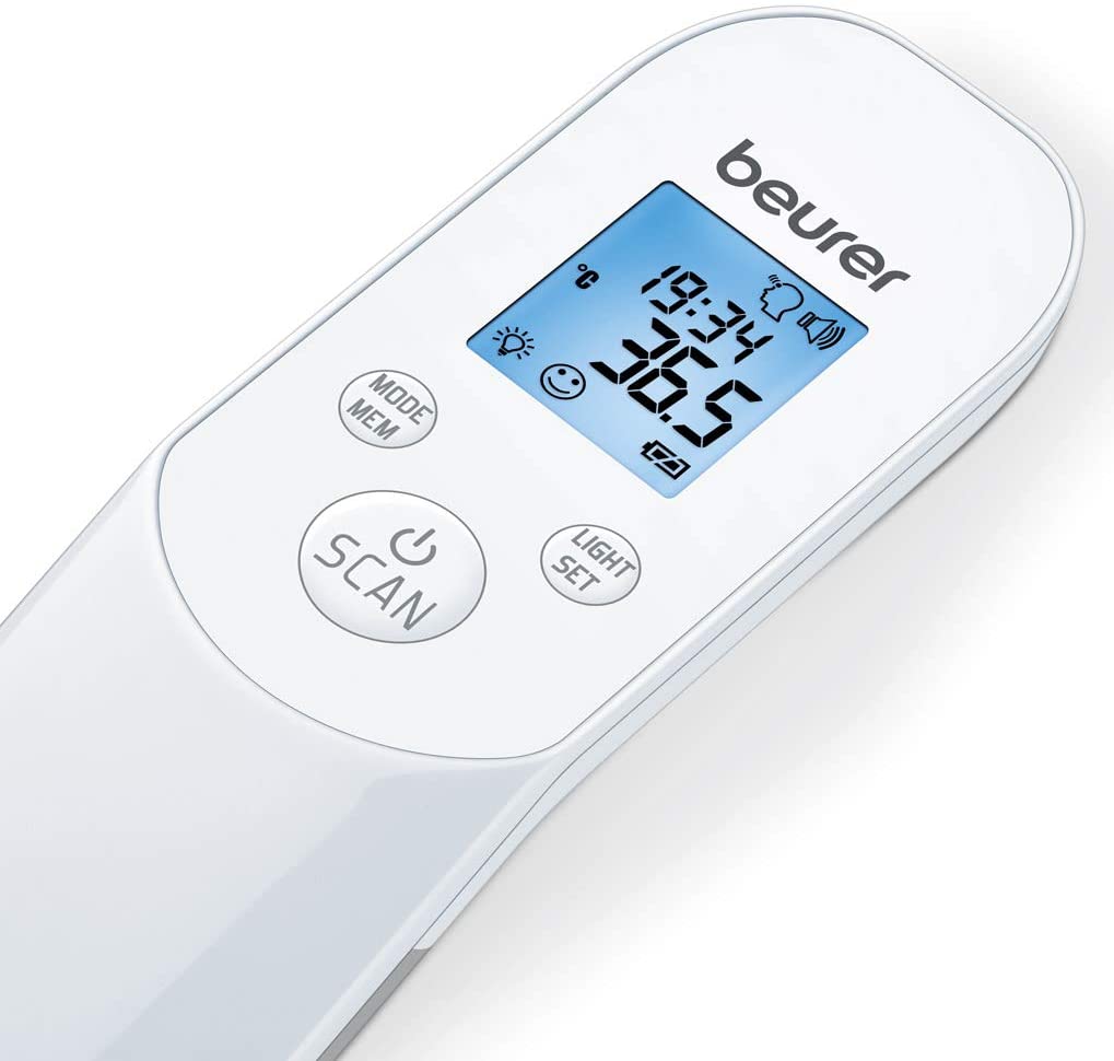 Beurer FT 85 kontaktloses digitales Infrarotthermometer, Fieberthermometer zur hygienischen und sicheren Messung der Krpertemperatur an der Stirn (795.06)