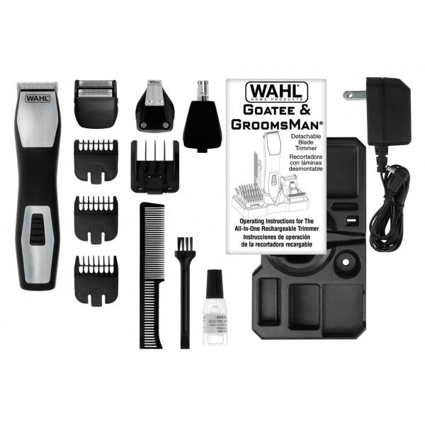 Wahl GroomsMan Pro Nero, Acciaio inossidabile