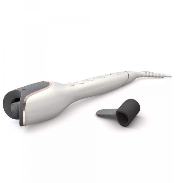 Philips StyleCare Prestige Arricciacapelli automatico MoistureProtect bianco BHB878/00 (BHB878-00 Automatic Curling Iron MoistureProtect Ceramic and Keratin Ionic 27 Options White)