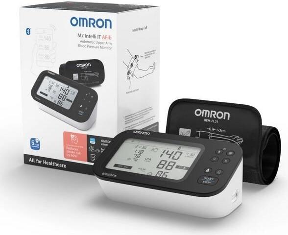 OMRON  M7 Intelli Afib  Blutdruckmessgert Oberarm (HEM-7380T1-EBK)