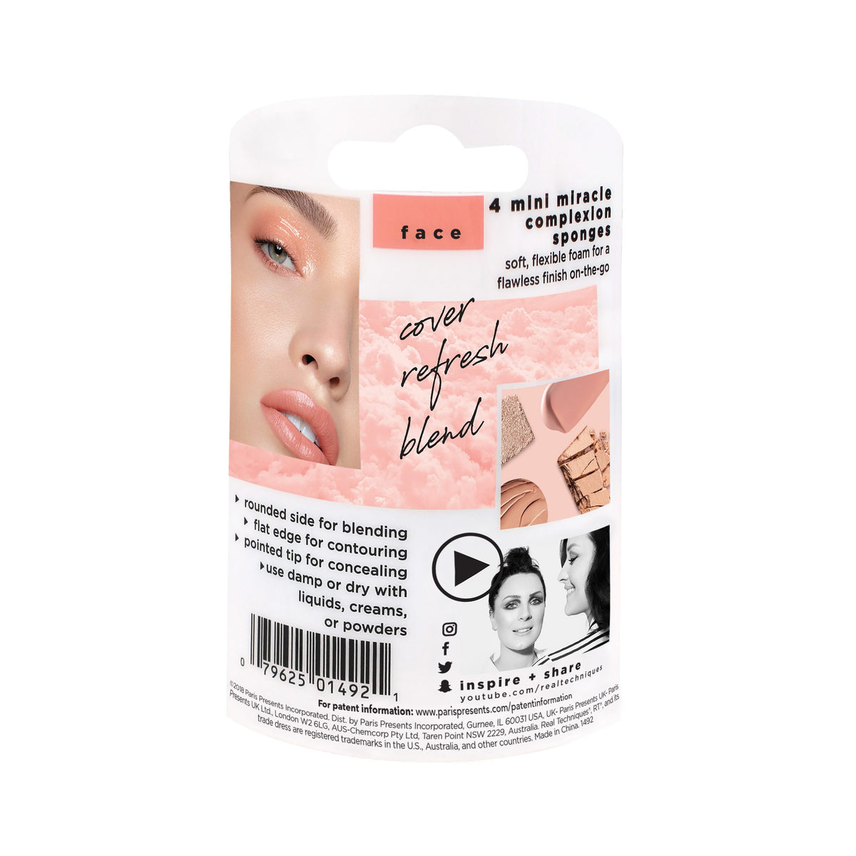 Real Techniques Miracle Complexion Mini Sponges Set 4 Pieces