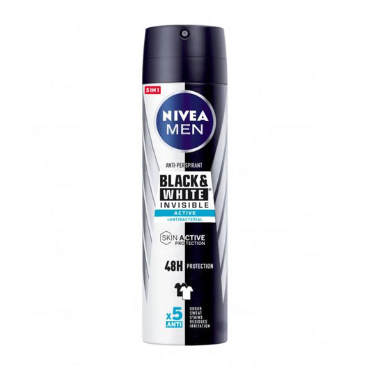 Nivea Men Invisible For Black And White Active Deodorant Spray 200ml 