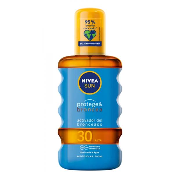 Nivea Sun Protect And Bronze Tan Activating Protecting Oil Spf30 200ml