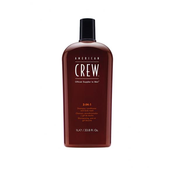 American Crew Crew 3 In 1 Shampoo, Conditioner y Body Wash 1000ml