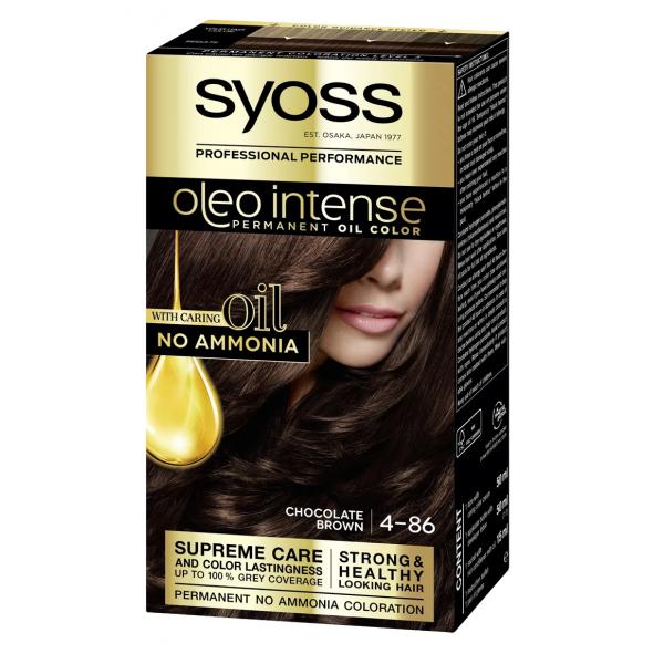 Syoss Oleo Intense Permanent Hair Color 4-86 Ice Brown