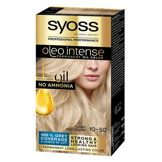 Syoss Oleo Intense Permanent Hair Color 10-50 Light Ash Blonde