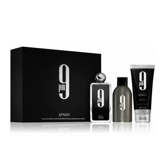 Afnan 9 Eau De Parfum 100un Gel De Bao 200ml Desodorante 250ml Spray