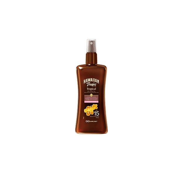 Hawaiian Tropic Protective Dry Spray Oil Spf15 Medium 200ml