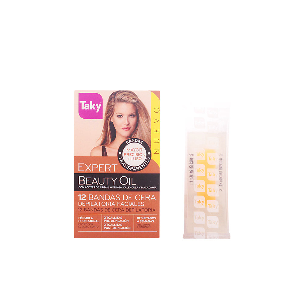 Taky Beauty Oil Depilatory Facial Wax Strips 12 pcs