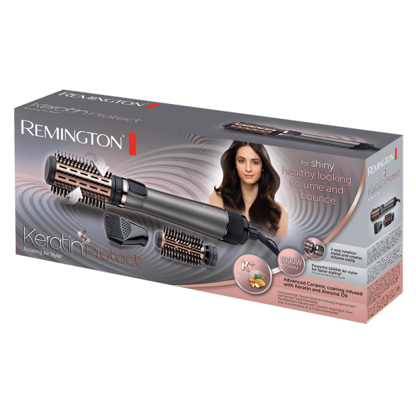 Remington AS8810 messa in piega Spazzola ad aria calda Vapore Argento, Nero, Oro 3 m 1000 W
