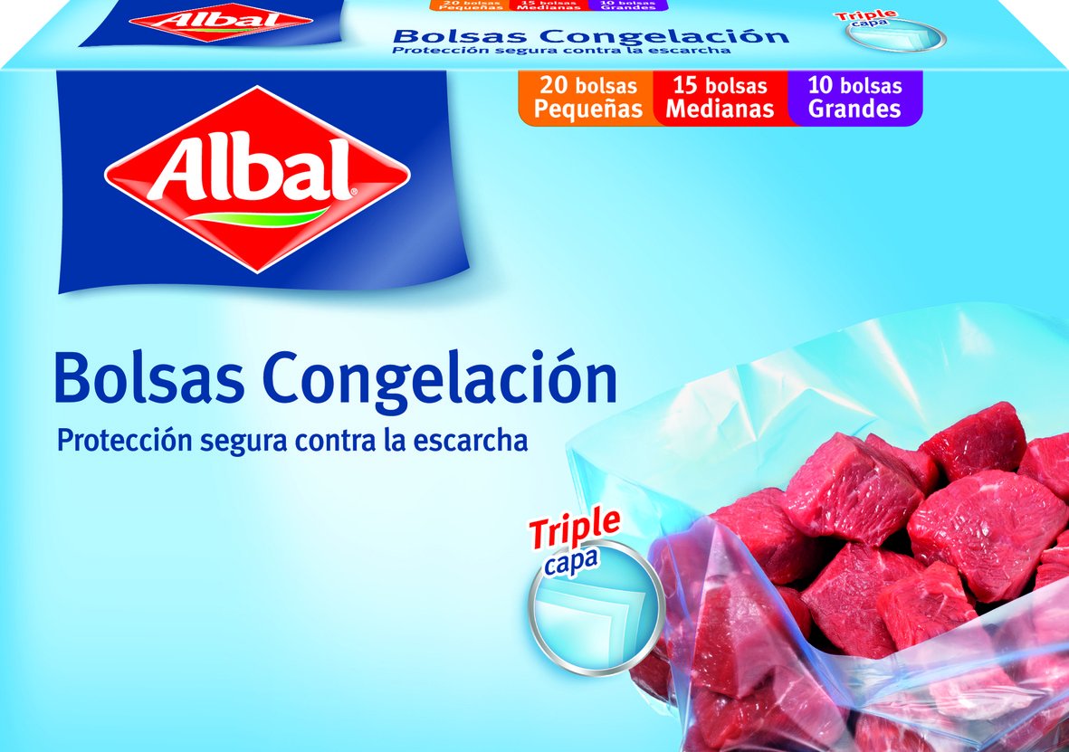 Albal Bolsas Congelacion 3 Tamaos Triple Capa 45 U