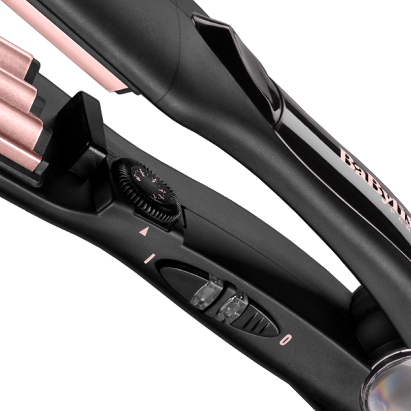 BaByliss The Crimper Piastra texturizzante Caldo Nero, Rosa 1,8 m