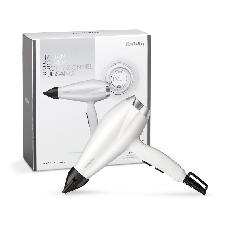 BaByliss 6704WE asciuga capelli 2000 W Nero, Bianco