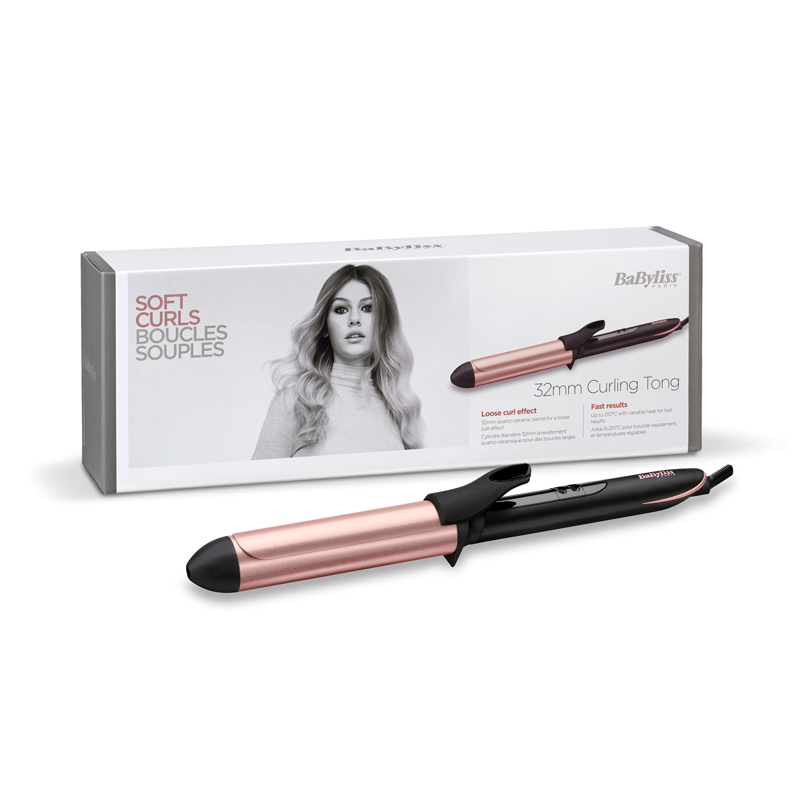BaByliss C452E messa in piega Ferro per ricci Caldo Nero, Rosa 2,5 m