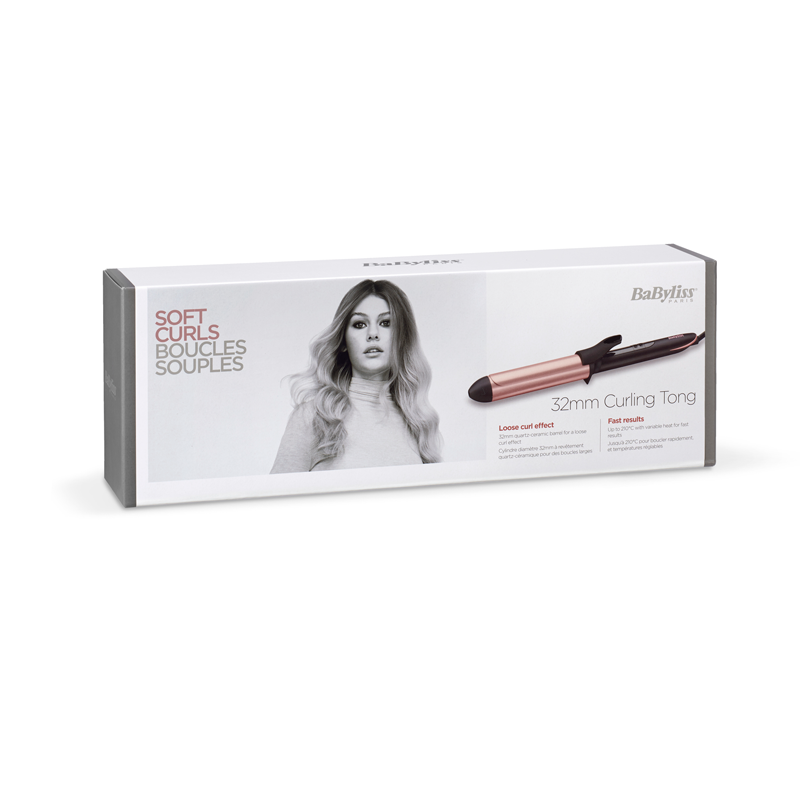 BaByliss C452E messa in piega Ferro per ricci Caldo Nero, Rosa 2,5 m