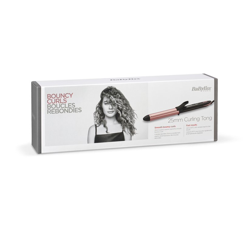BaByliss C451E messa in piega Ferro per ricci Caldo Nero, Oro rosa 2,5 m