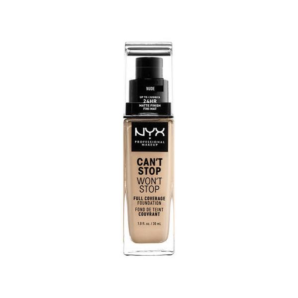 Nyx Cant Stop Wont Stop Full Coverage Foundation Nude 30ml