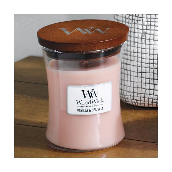 Woodwick Vela Vanilla y Sea Salt 275g