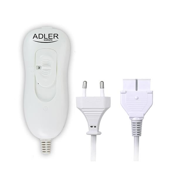 Adler AD 7426 coperta/cuscino elettrico Riscaldaletto elettrico 60 W Grigio Tessuto felpato, Poliestere