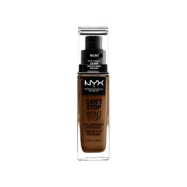 Nyx Cant Stop Wont Stop Full Coverage Foundation Walnut 30ml