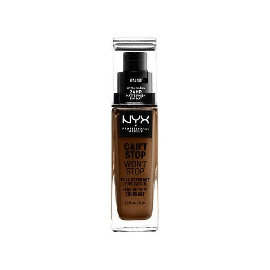 Nyx Cant Stop Wont Stop Full Coverage Foundation Walnut 30ml