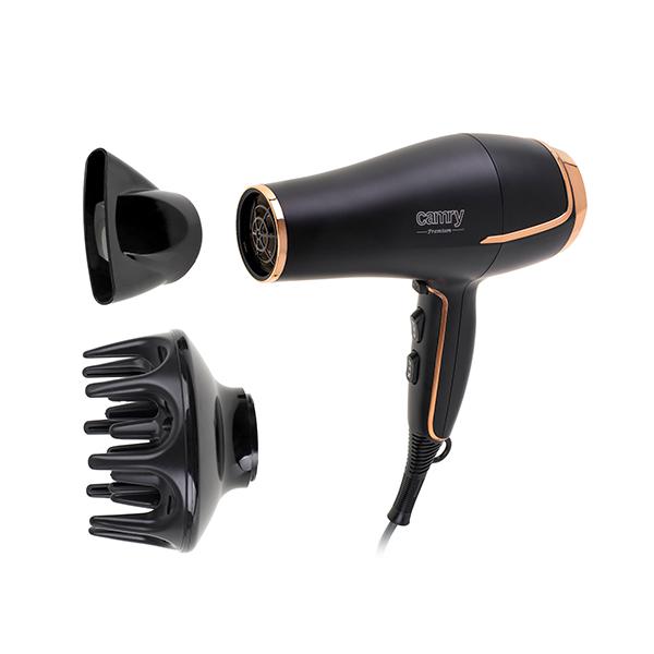 Camry CR 2255 asciuga capelli Nero, Oro 2000 W