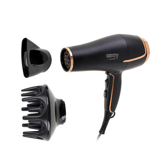Camry CR 2255 asciuga capelli Nero, Oro 2000 W
