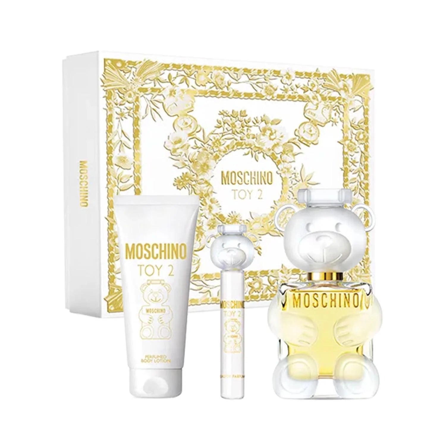 Moschino Toy 2 Eau De Parfum 100ml Spray Perfumed Body Lotion 100ml Miniature Eau De Parfum 10ml vaporizer