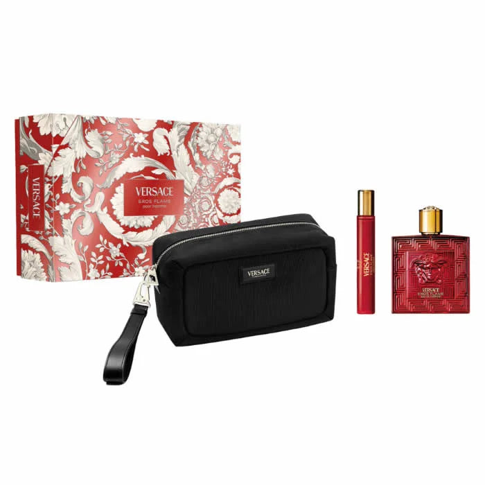 Versace Eros Flame Eau de Parfum Spray 100ml Set 3 Pieces