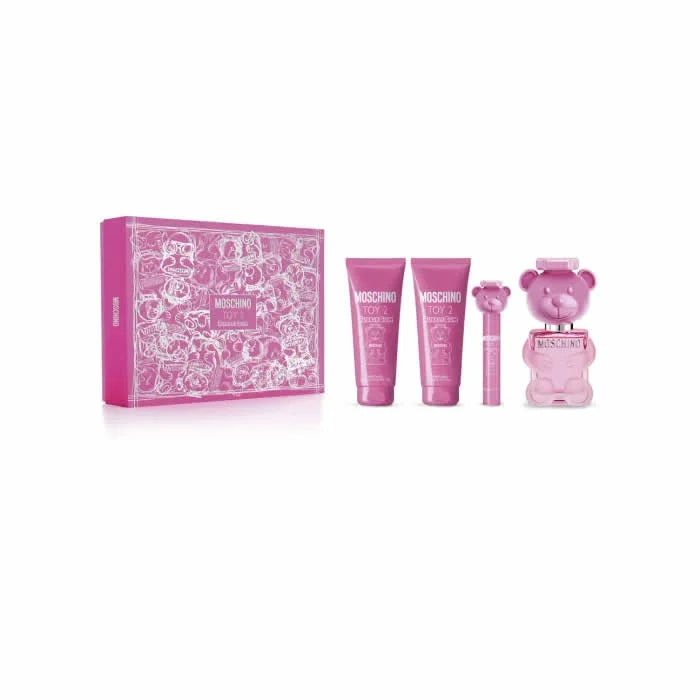 Moschino Toy 2 Bubble Gum Eau de Toilette Spray 100ml Set 4 Pieces