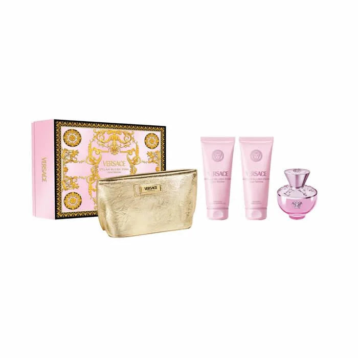 Versace Dylan Blush Pink Eau De Parfum Spray 100ml Set 4 Pieces