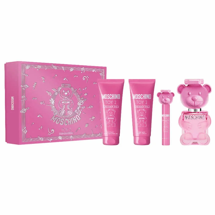 Moschino Toy 2 Bubble Gum Eau De Toilette Spray 100ml Set 4 Pieces