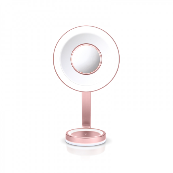 BaByliss LED Beauty Mirror specchietto per trucco Libera installazione Rotondo Rosa