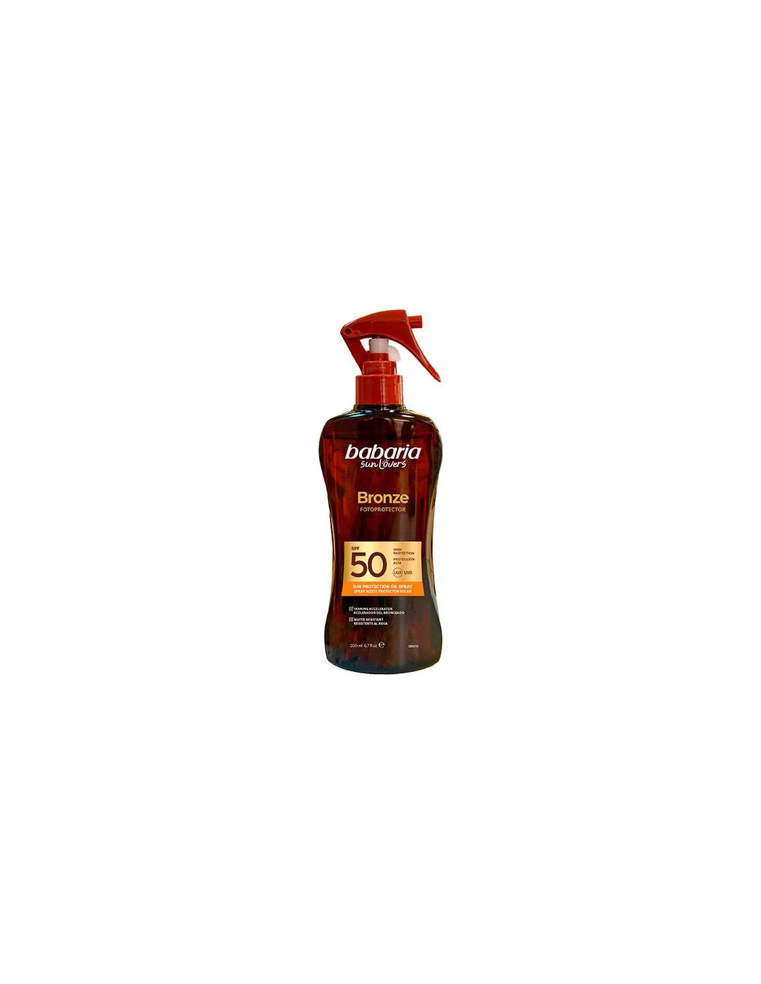 Babaria Sun Bronze Sunscreen Oil Coconut Spray Spf50 200ml