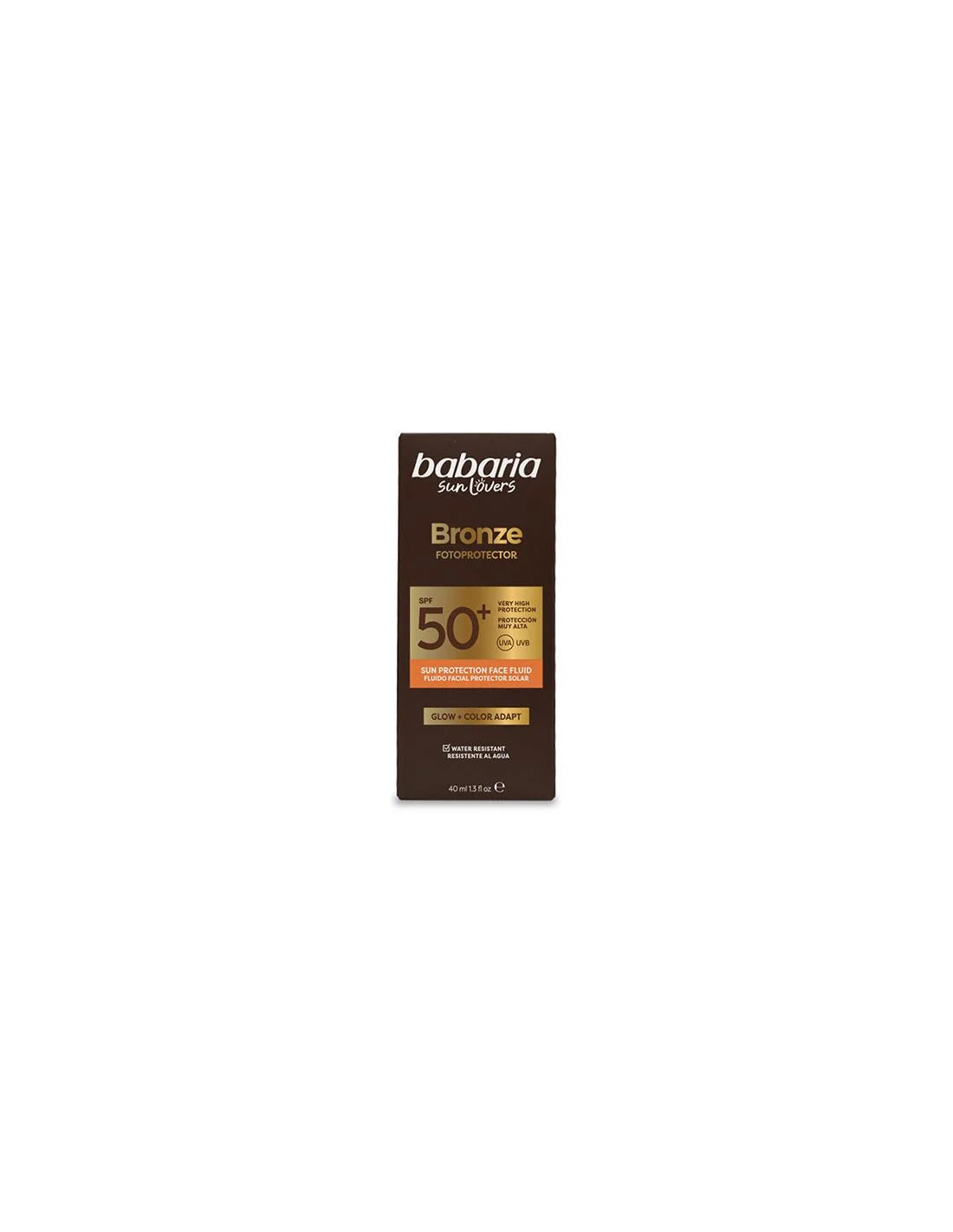 Babaria Sun Bronze Facial Sun Protection Fluid Glow Color Spf50 40ml