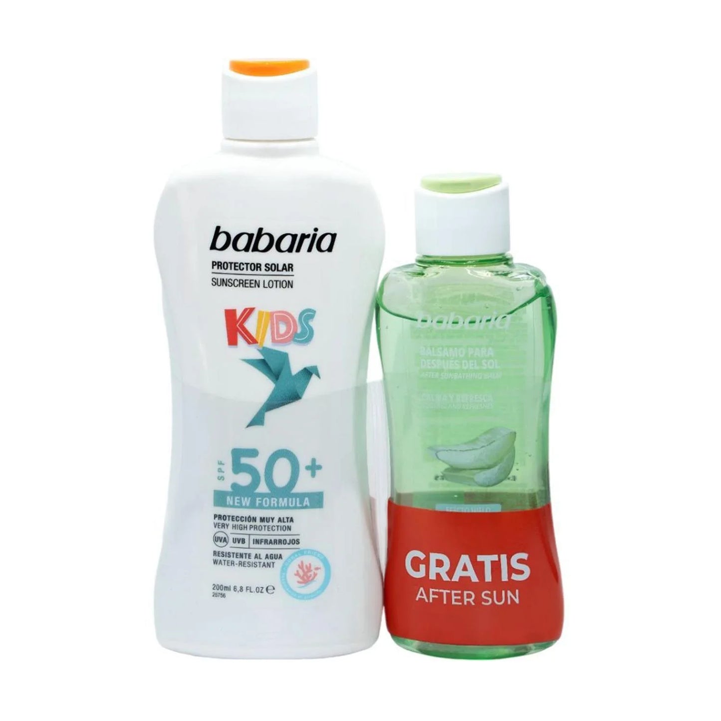 Babaria Kids Protector Solar Spf50 Water Resistant 200ml After Sun Balm 1u