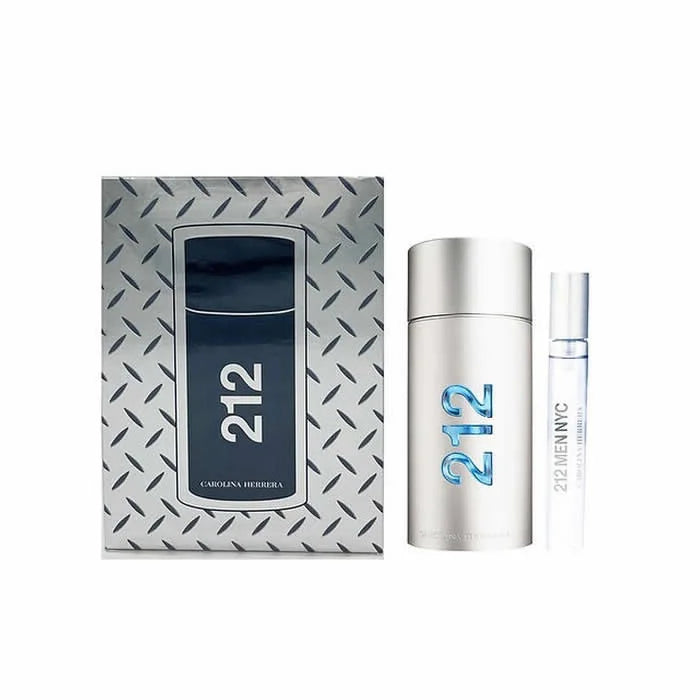 Carolina Herrera 212 Men Nyc Eau De Toilette Spray 100ml Set 2 Pieces