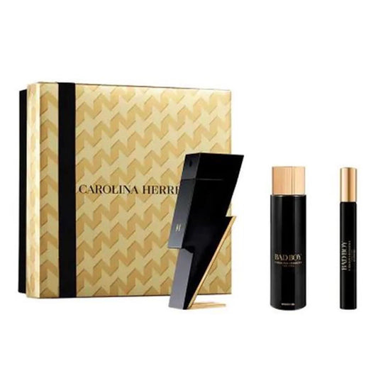 Carolina Herrera Estuche Bad Boy Eau De Toilette 100ml Gel De Bao 100ml Eau De Toilette 10ml