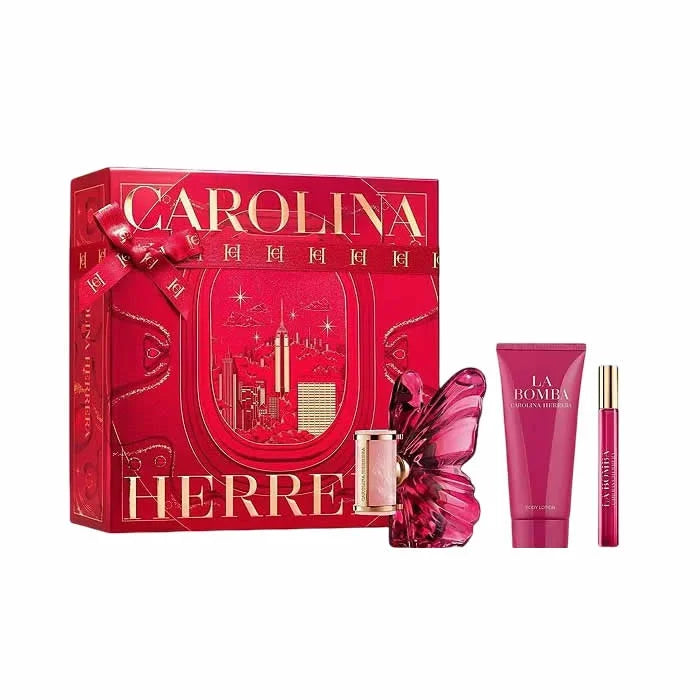 Carolina Herrera La Bomba Eau De Parfum Spray 80ml Set 3 Pieces