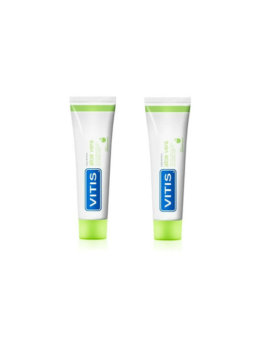Vitis Duplo Aloe Vera Toothpaste Apple Flavor 2X150ml +75ml Free