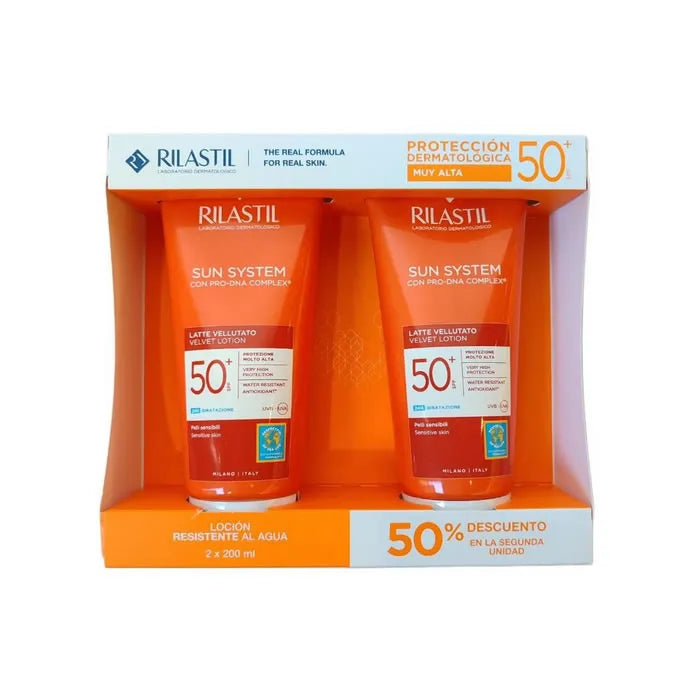 Rilastil Sun System Velvet Lotion SPF50+ 2x200ml