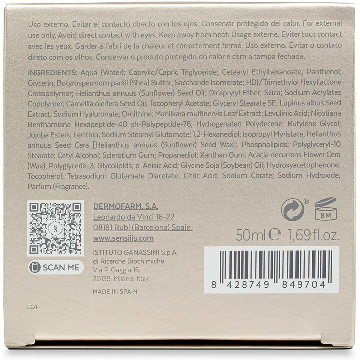 Crema Giorno Sensilis Eternalist 50 ml
