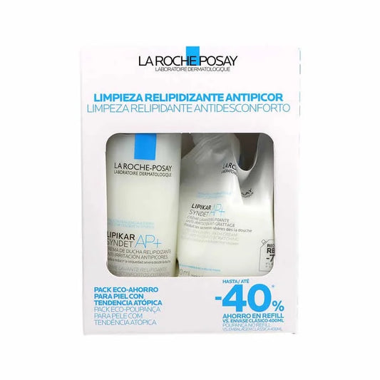 La Roche-Posay Lipikar Syndet AP+ Cream Wash 400ml + Refill 400ml
