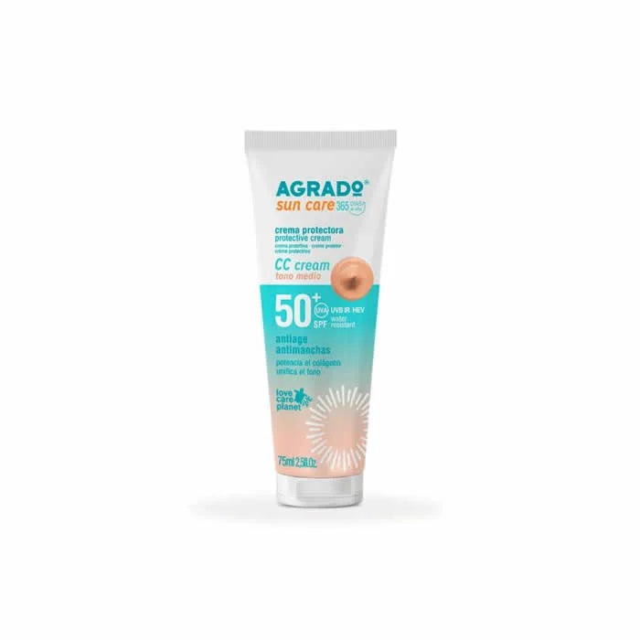 Agrado Protective Cream Cc Spf50 Medium 75ml