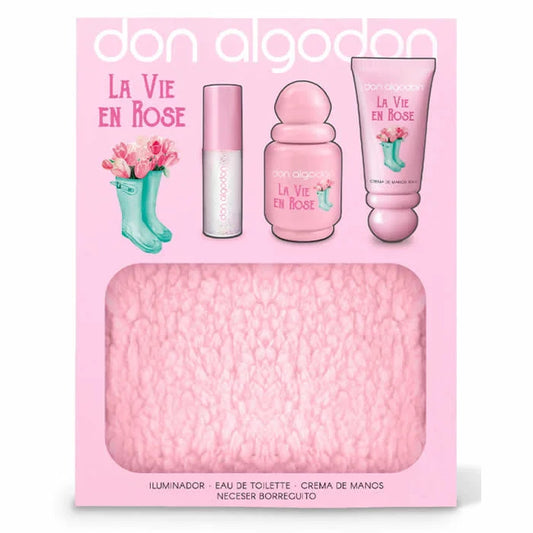 Don Algodon La Vie En Rose Eau De Toilette Vaporisateur 30 ml Coffret 4 Pièces